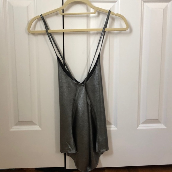 NWOT Silver Metallic Strappy Top by the way. - Picture 5 of 6